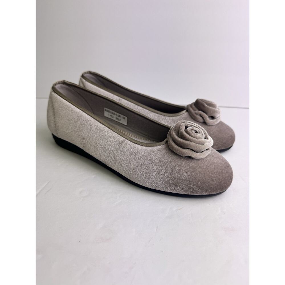 Flexus By Spring Step Roseloud Slippers Womens US 8.5 9 Gray Rose EU 39